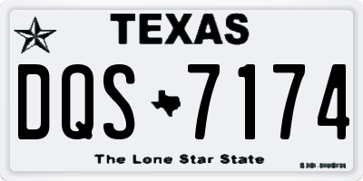 TX license plate DQS7174