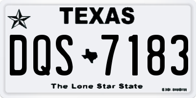 TX license plate DQS7183