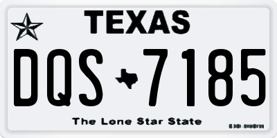 TX license plate DQS7185
