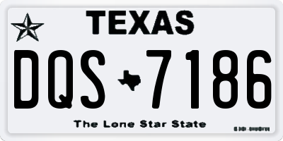 TX license plate DQS7186