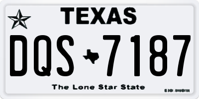 TX license plate DQS7187