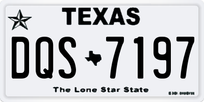 TX license plate DQS7197