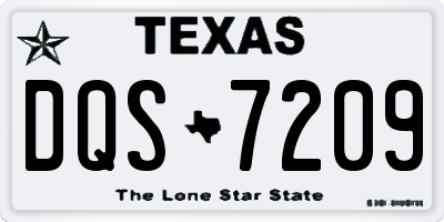 TX license plate DQS7209