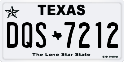 TX license plate DQS7212