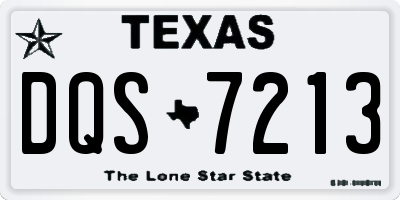 TX license plate DQS7213