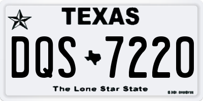 TX license plate DQS7220