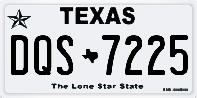 TX license plate DQS7225