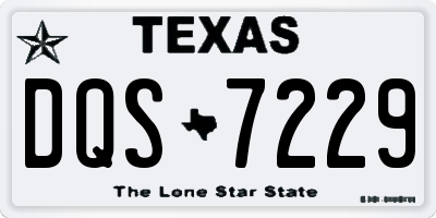 TX license plate DQS7229