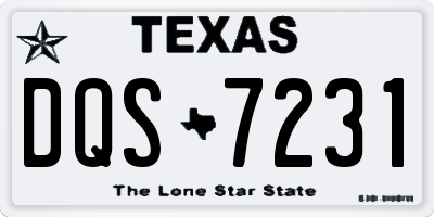 TX license plate DQS7231