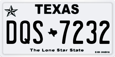 TX license plate DQS7232