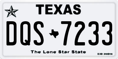TX license plate DQS7233