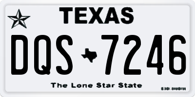 TX license plate DQS7246