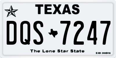 TX license plate DQS7247