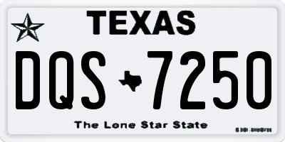 TX license plate DQS7250