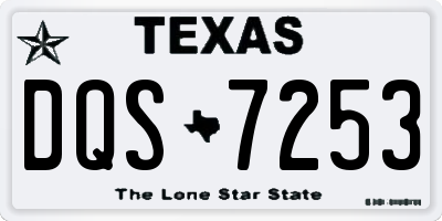 TX license plate DQS7253