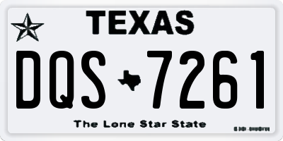 TX license plate DQS7261