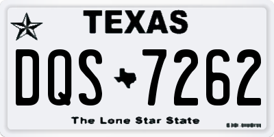 TX license plate DQS7262