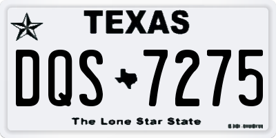 TX license plate DQS7275
