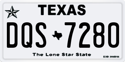 TX license plate DQS7280