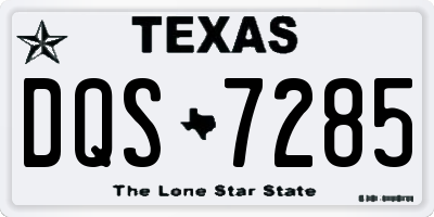 TX license plate DQS7285