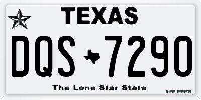 TX license plate DQS7290
