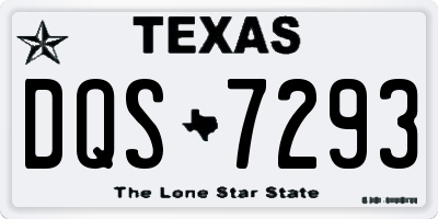 TX license plate DQS7293