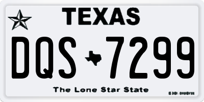 TX license plate DQS7299
