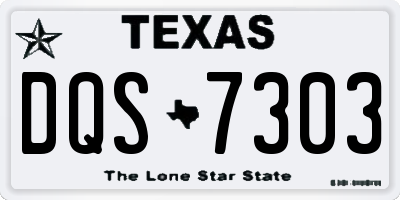 TX license plate DQS7303