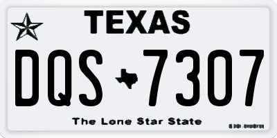 TX license plate DQS7307