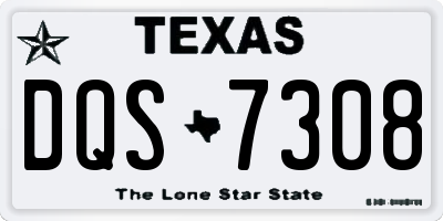 TX license plate DQS7308