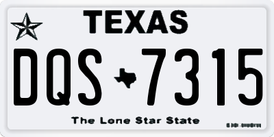 TX license plate DQS7315