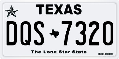 TX license plate DQS7320