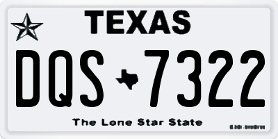 TX license plate DQS7322