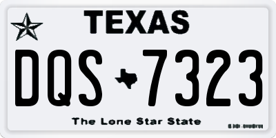 TX license plate DQS7323
