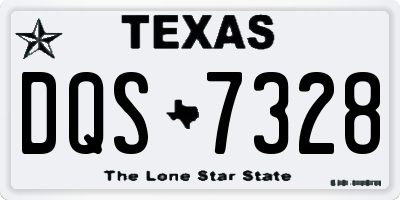 TX license plate DQS7328