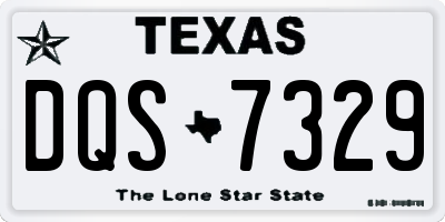 TX license plate DQS7329