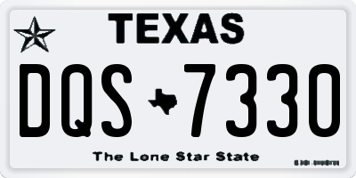TX license plate DQS7330