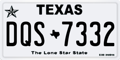 TX license plate DQS7332