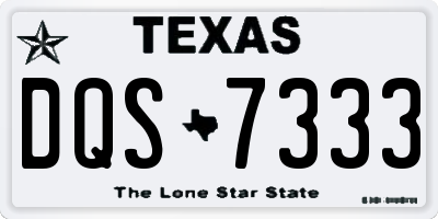 TX license plate DQS7333