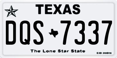 TX license plate DQS7337