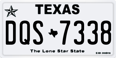 TX license plate DQS7338