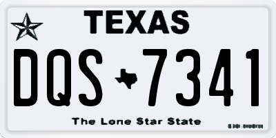 TX license plate DQS7341