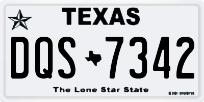 TX license plate DQS7342