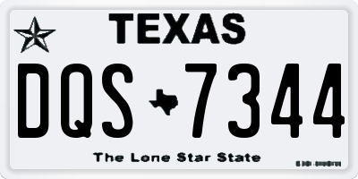 TX license plate DQS7344