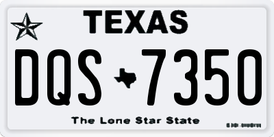 TX license plate DQS7350