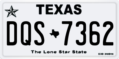 TX license plate DQS7362