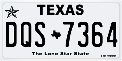 TX license plate DQS7364