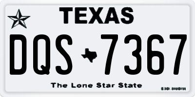 TX license plate DQS7367