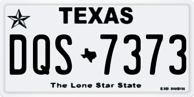 TX license plate DQS7373