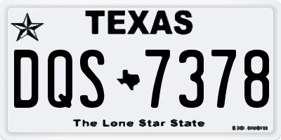 TX license plate DQS7378